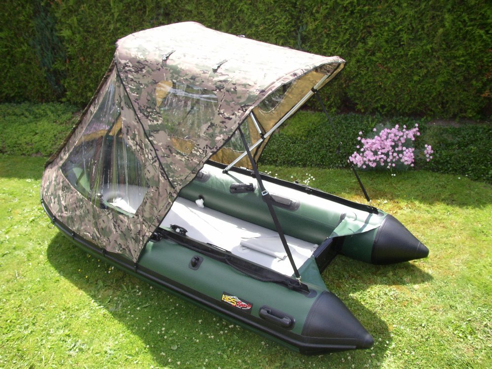 Schlauchbootzelt 3,30 x 3,40m in Camo