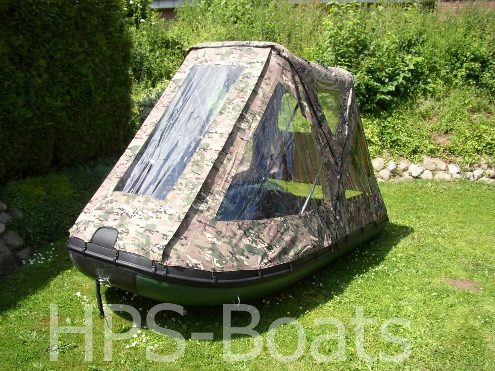 Schlauchbootzelt 3,30 x 3,40m in Camo
