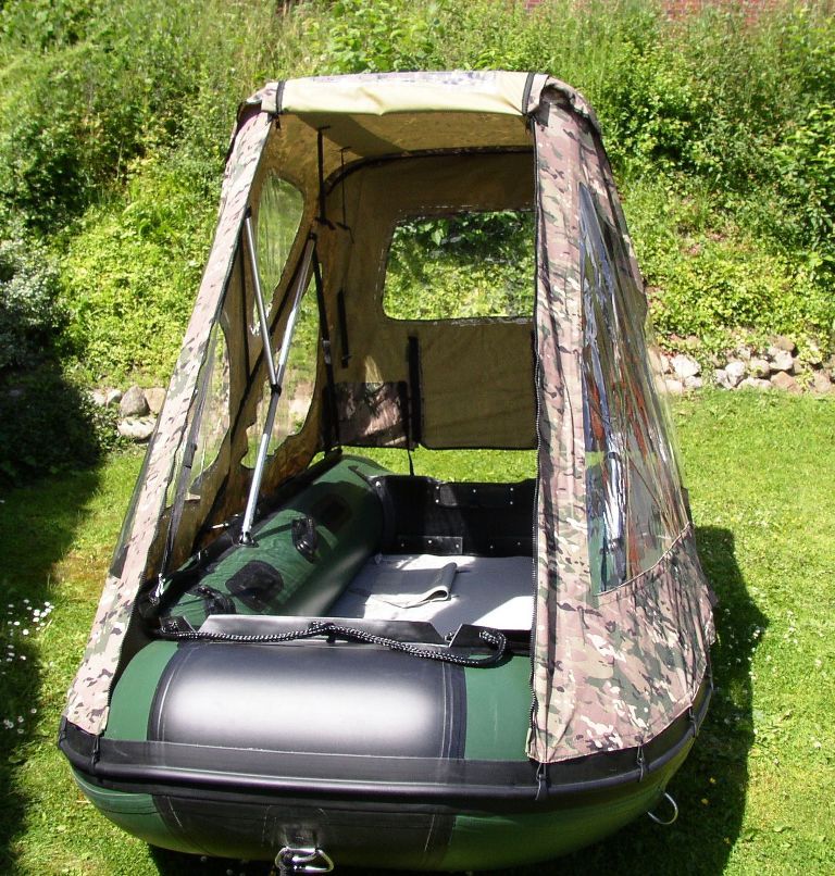 Schlauchbootzelt 3,30 x 3,40m in Camo