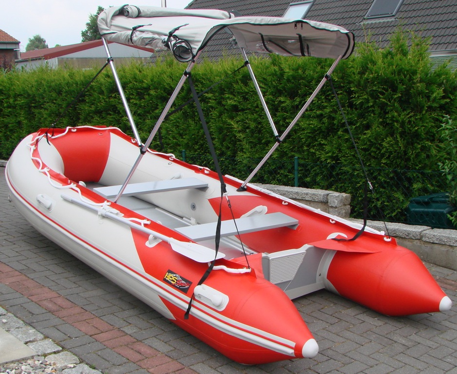 Schlauchbootzelt 4,20m - 4,30m Grau 