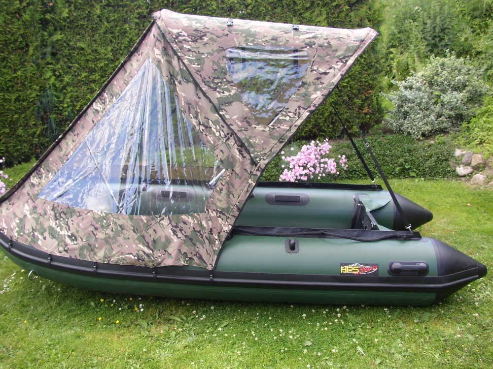 Schlauchbootzelt 3,30 x 3,40m in Camo