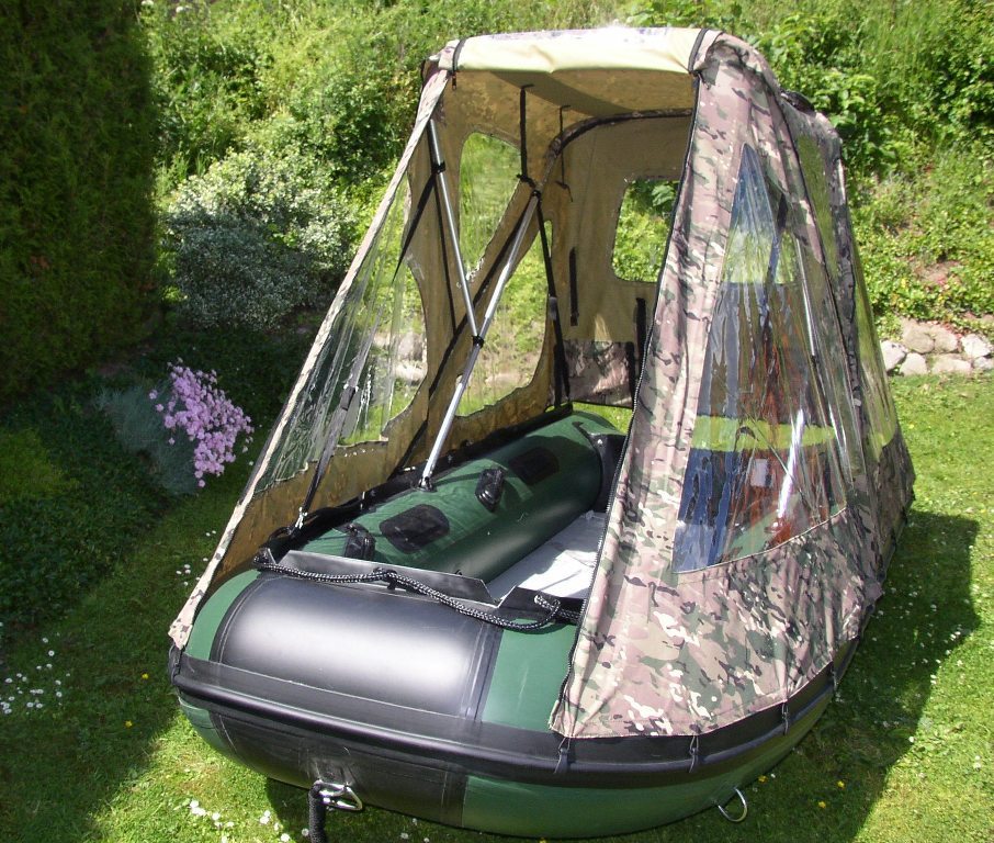 Schlauchbootzelt 3,30 x 3,40m in Camo
