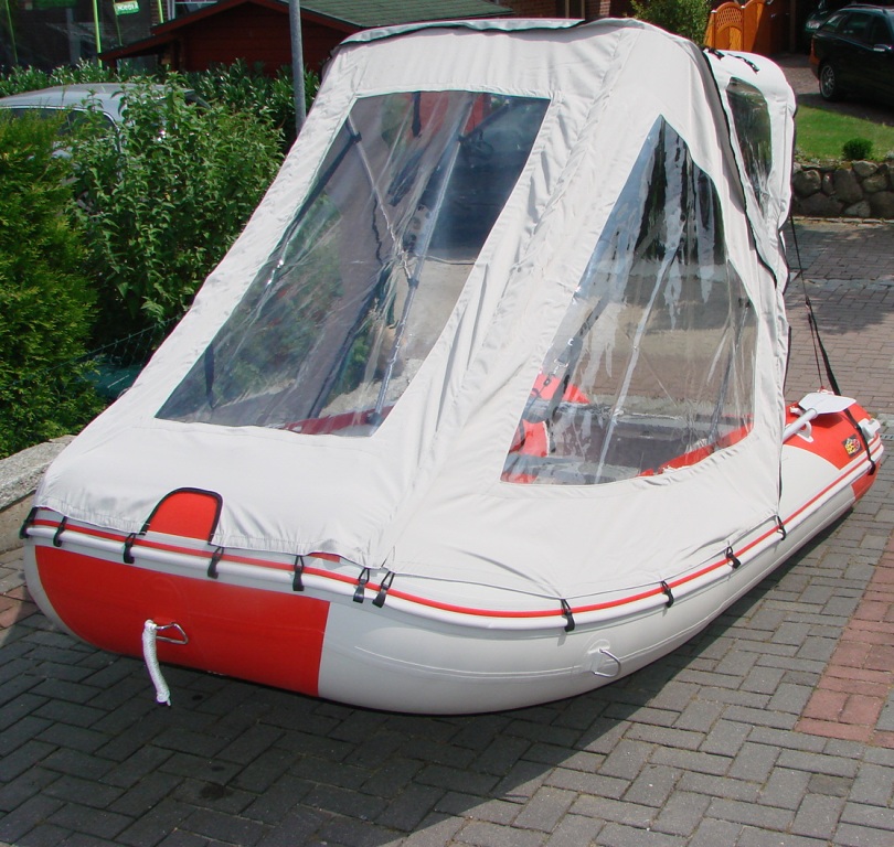 Schlauchbootzelt 3,30m - 3,40m Grau 