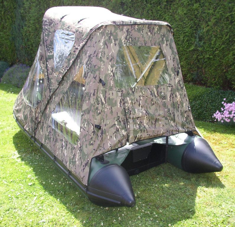 Schlauchbootzelt 3,30 x 3,40m in Camo
