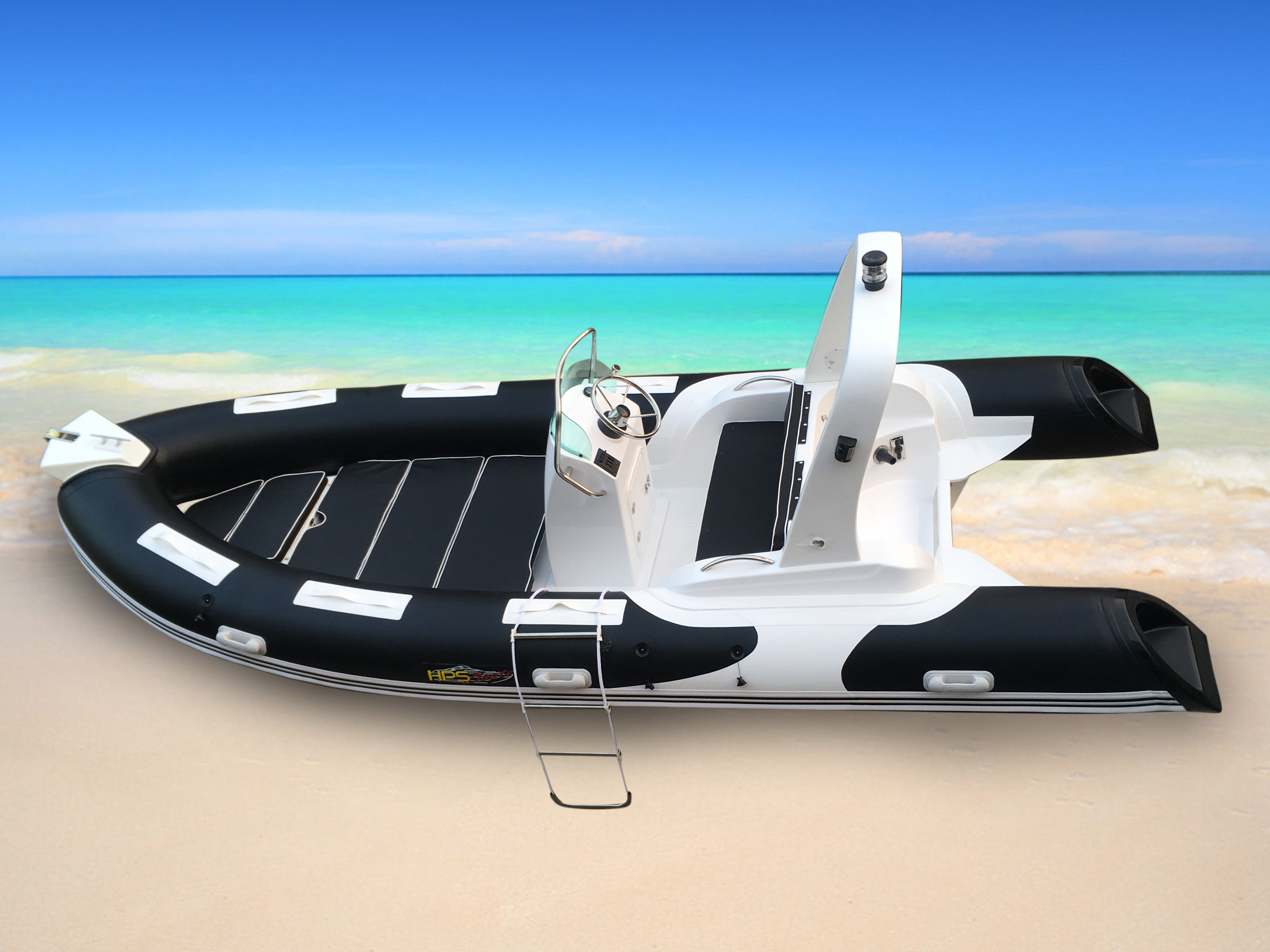 Rib Schlauchboot 5,20m x 2,10m mit GFK Geräteträger!