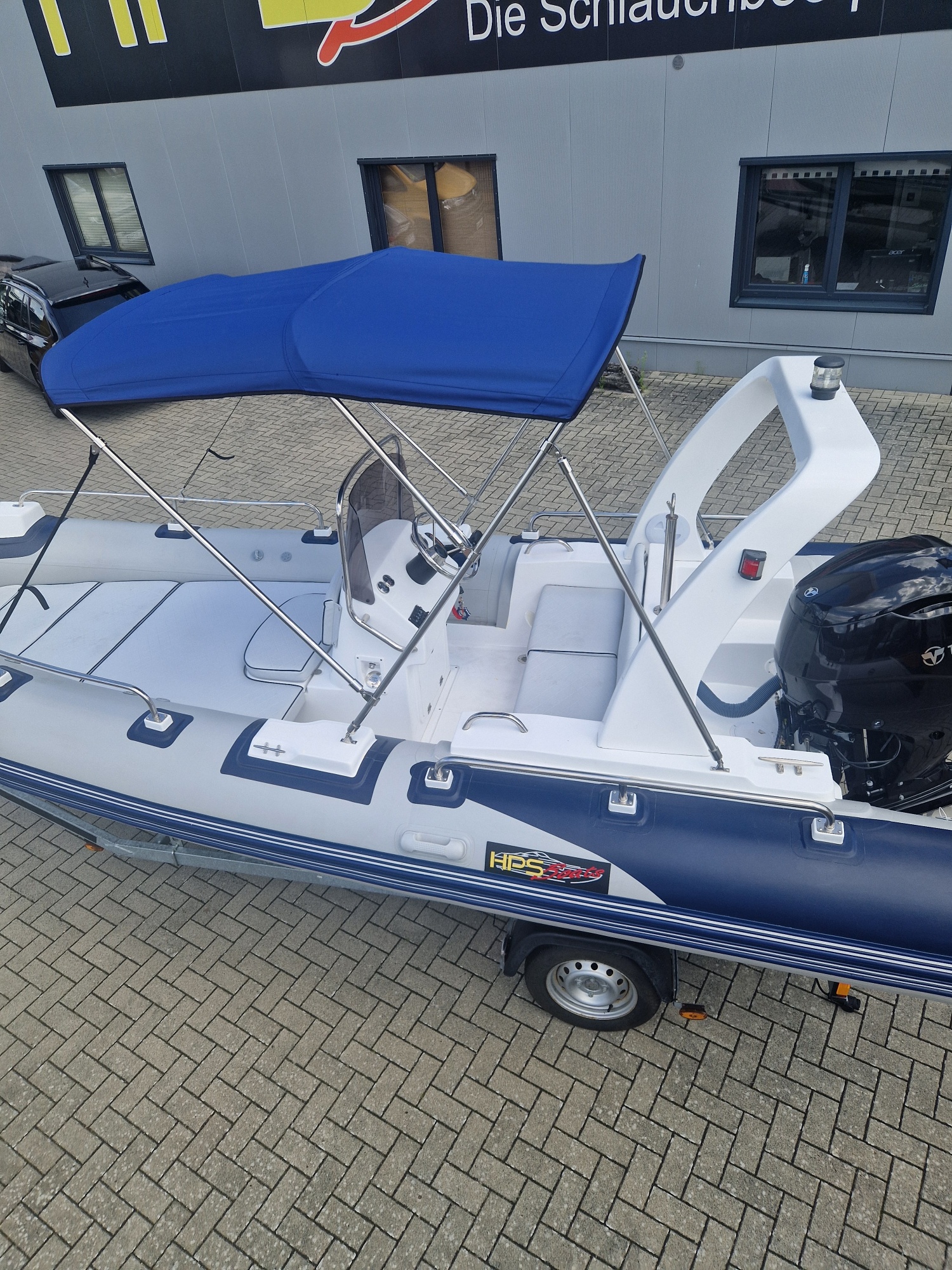 Rib Schlauchboot 5,40m x 2,23m mit 115PS Tohatsu mit Trailer 750 KG alles wie Neu!!