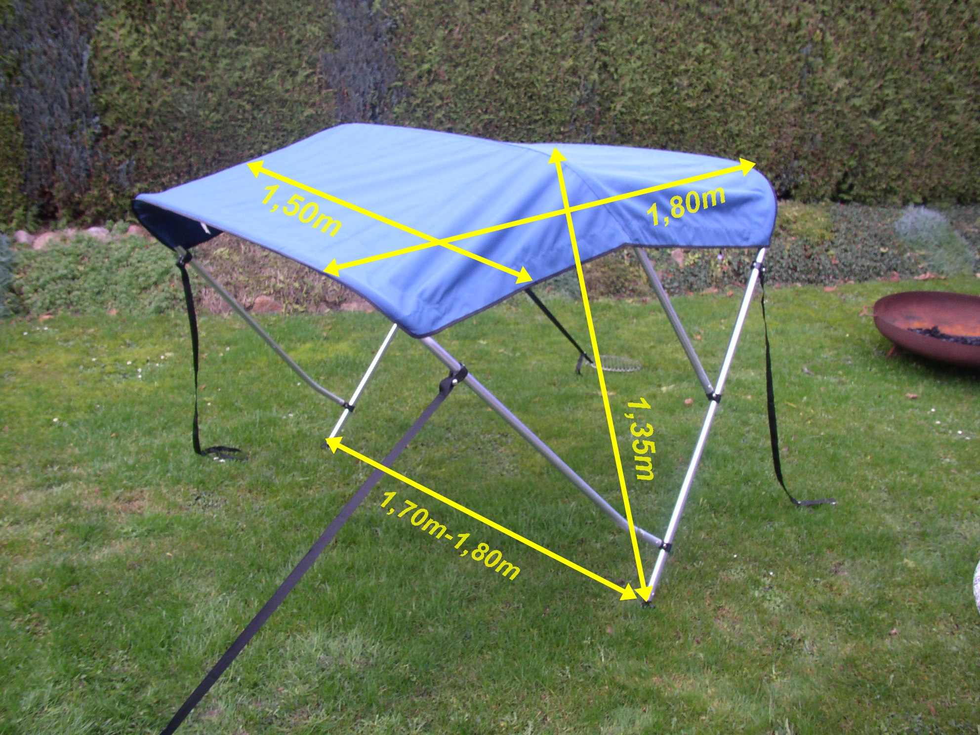Bimini Top Breite von 1,60 cm-170 cm für Schlauchboote oder Sportboote 