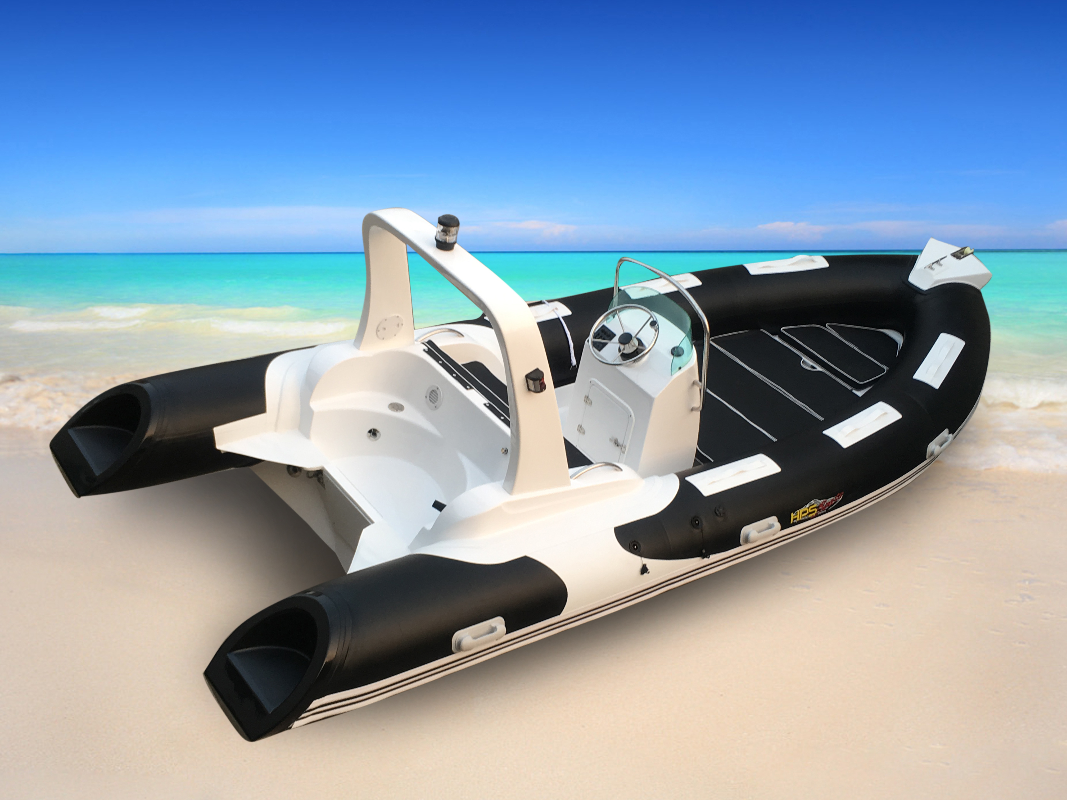 Rib Schlauchboot 5,20m x 2,10m mit GFK Geräteträger!