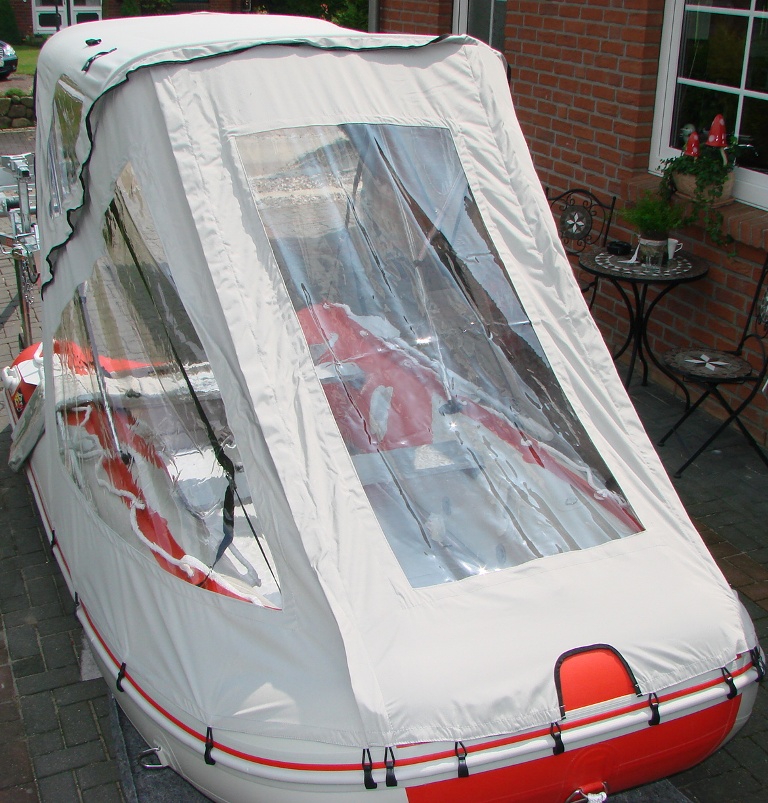 Schlauchbootzelt 4,20m - 4,30m Grau 