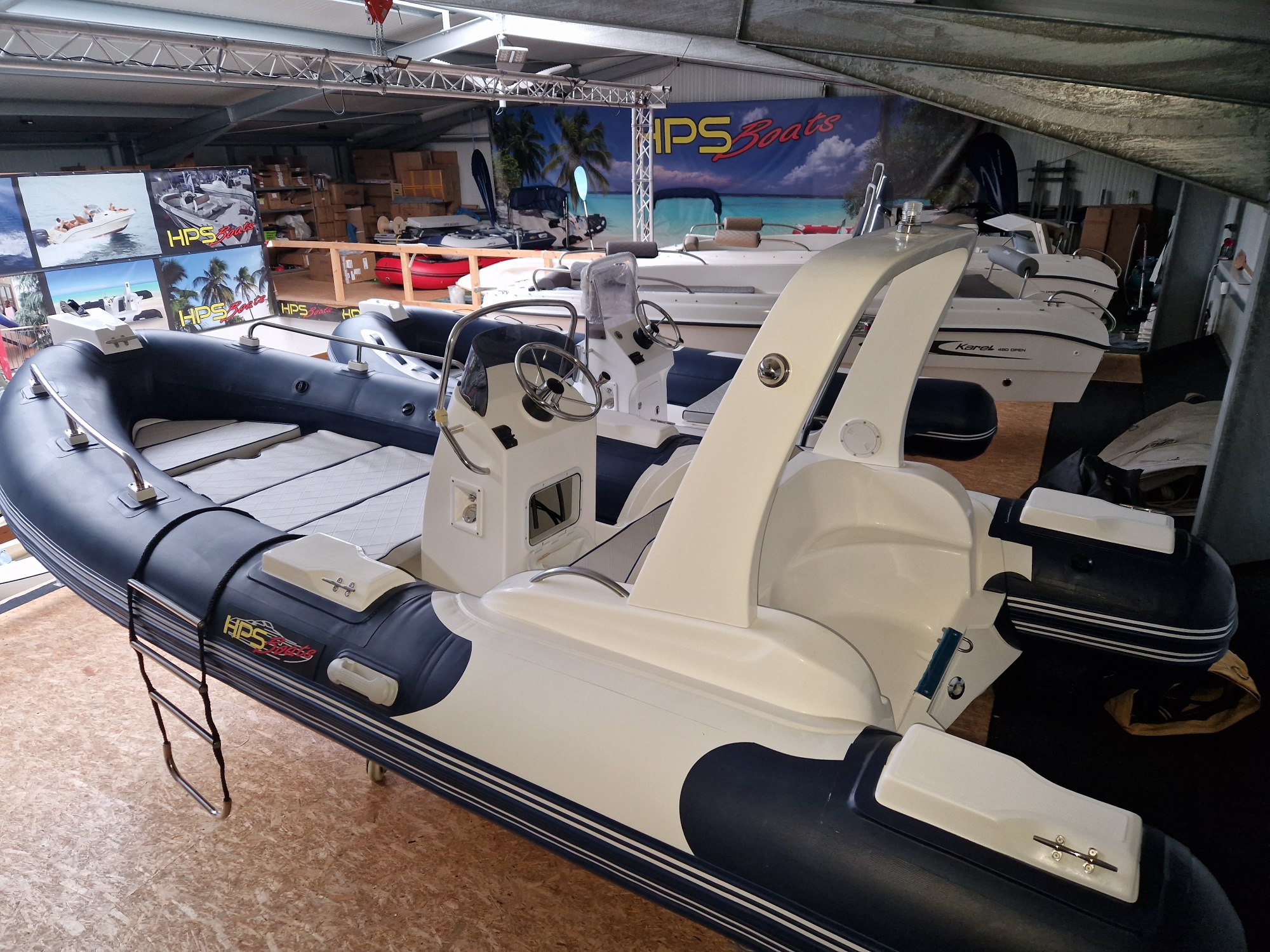 Schlauchboot RIB 520 Dunkelblau / Weiß